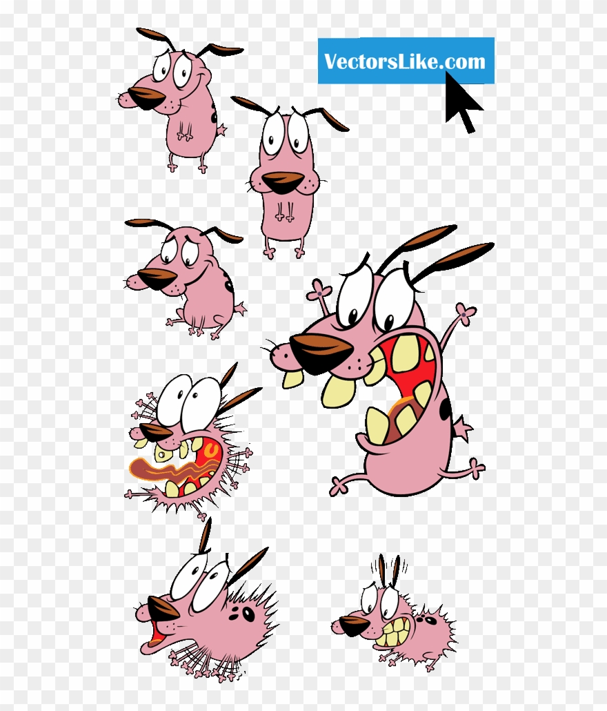 Courage The Cowardly Dog Characters - Courage The Cowardly Dog Characters Png Clipart