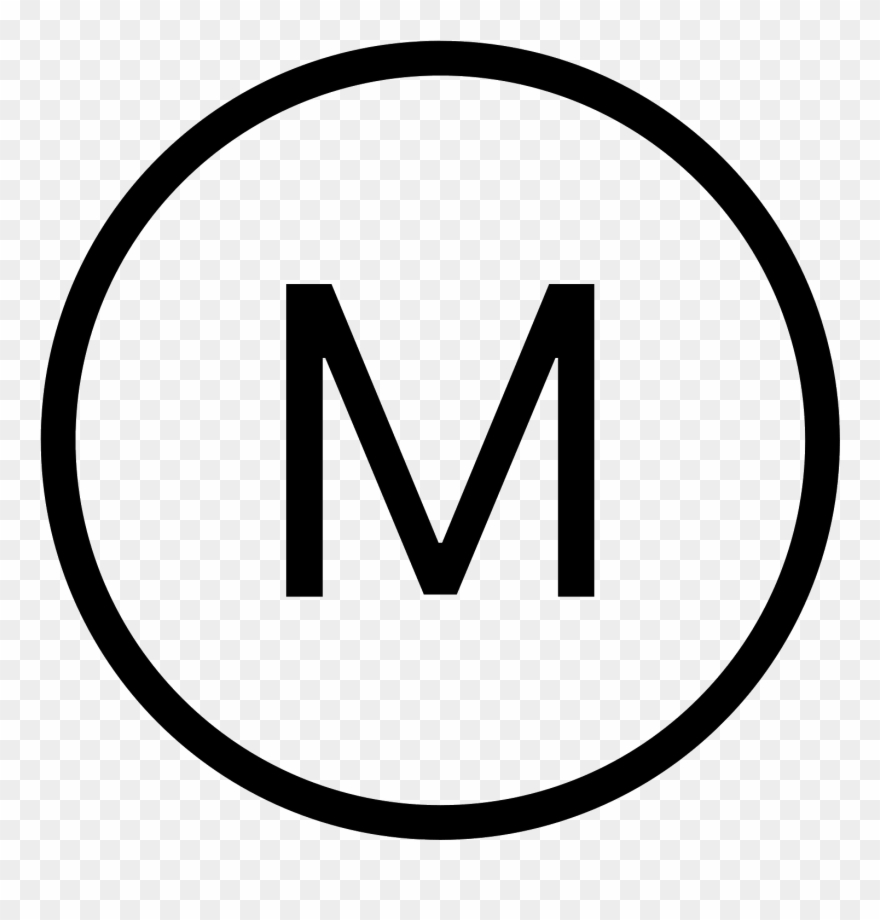 Circled M Icon - Xbox A Icon Clipart