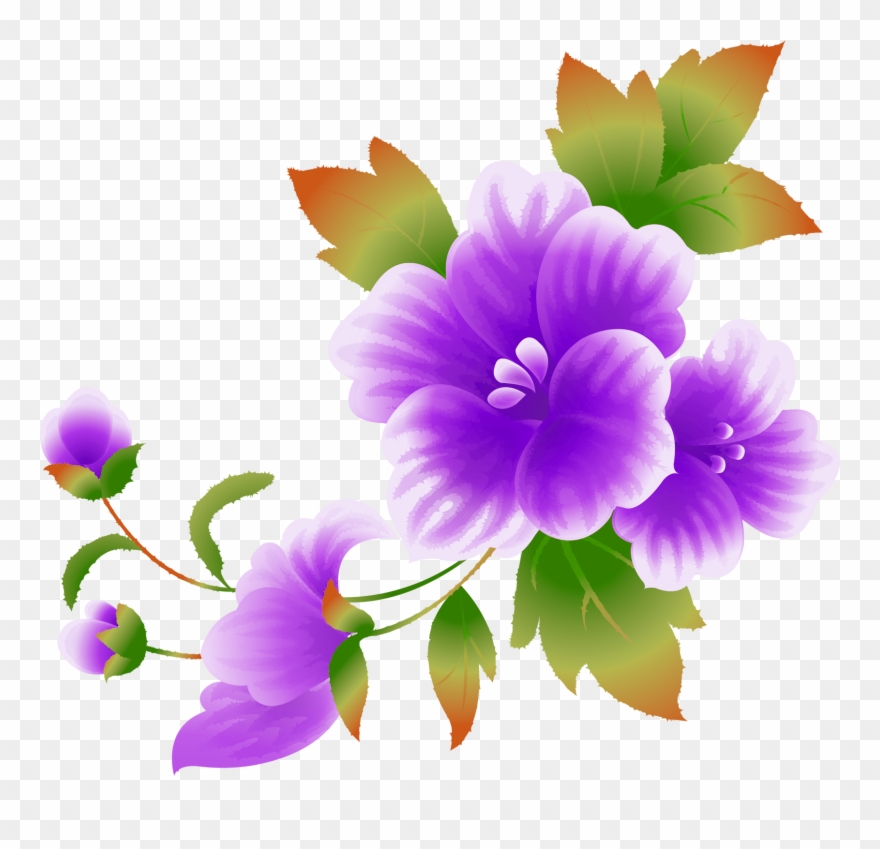 Pink Flowers Clip Art Hd Creative Floral - Pink Flowers Clipart - Png Download