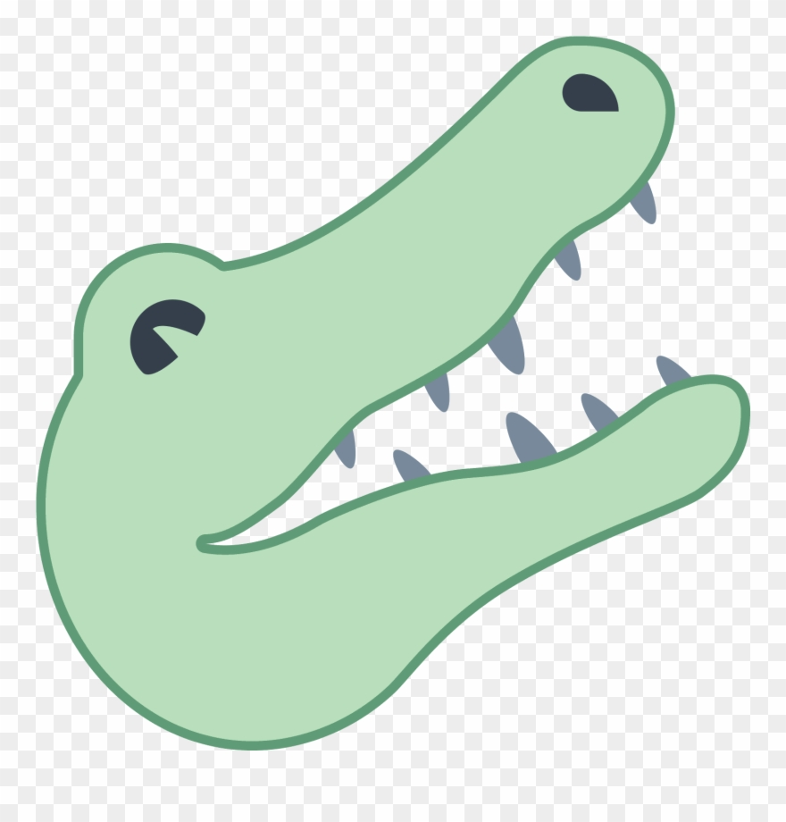 A Drawing Of A Alligator Head - Crocodile Clipart