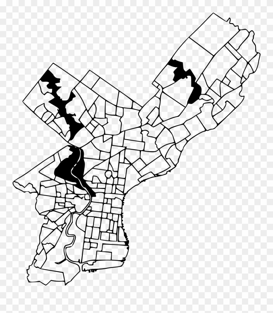 Vector Map Of Philadelphia Clipart