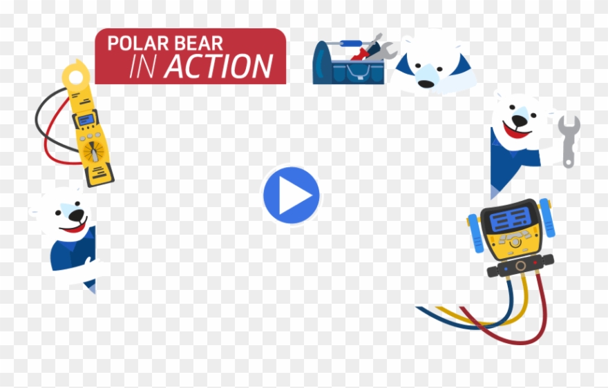 Polar Bear Conditioning Residential - Bear Clipart