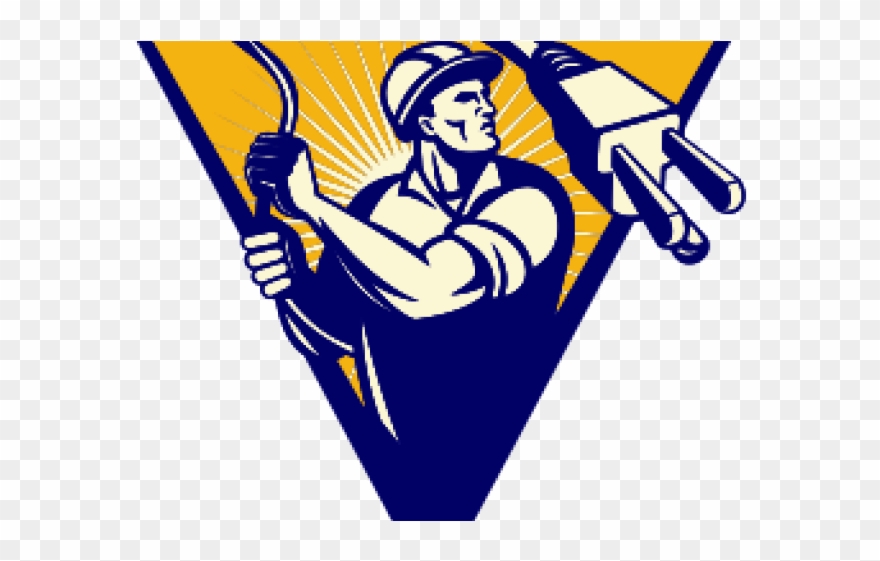 Electrician Clipart Ac Repair - Mechanic Clinching Spanner Wrench Shield Retro T-shirt - Png Download