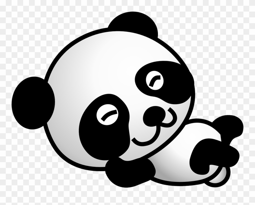 Baby Panda Sleeping Cartoon Clipart