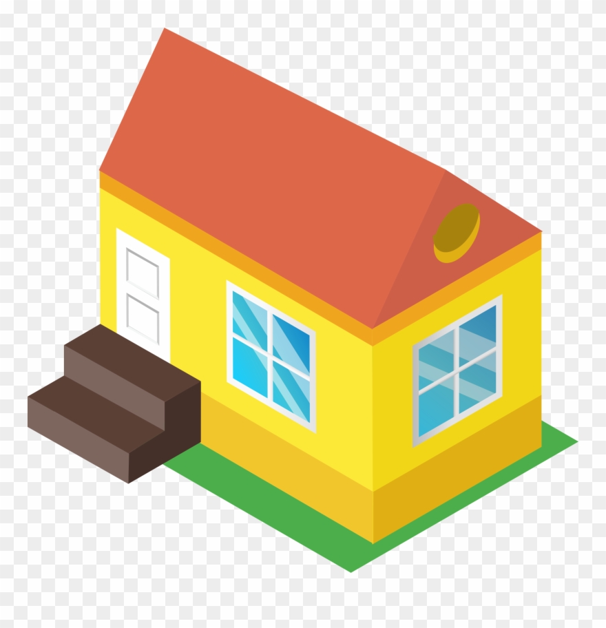 Isometric House Clip Art Library Library - Isometric House Png Transparent Png