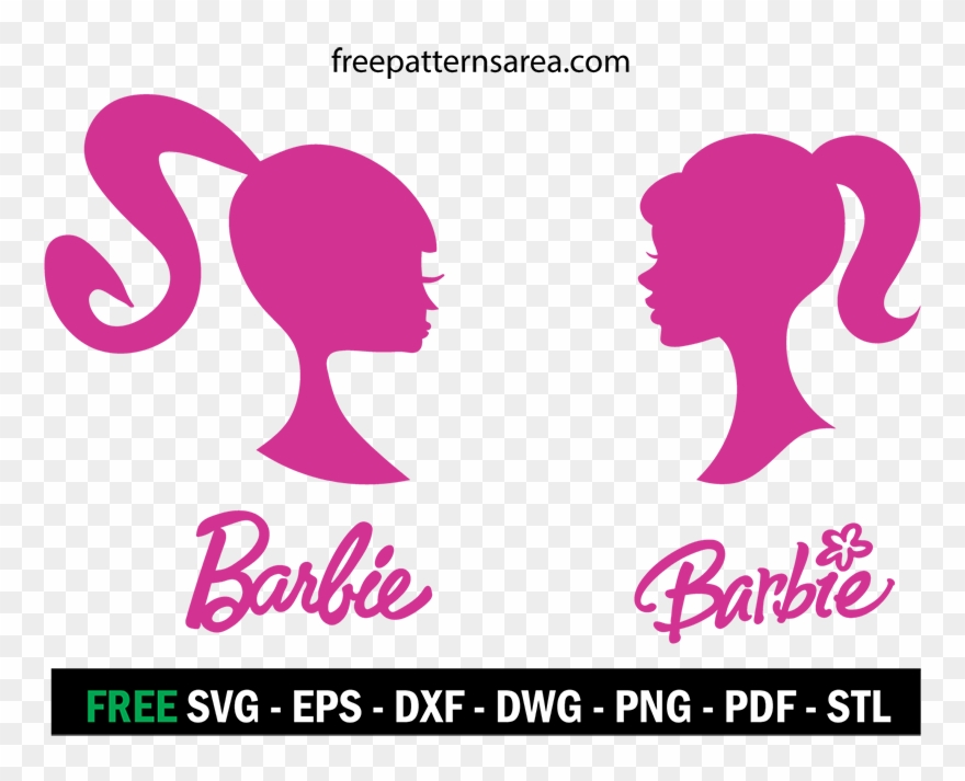 Clip Stock Silhouette Head Vector Logo - Printable Barbie Logo Head - Png Download