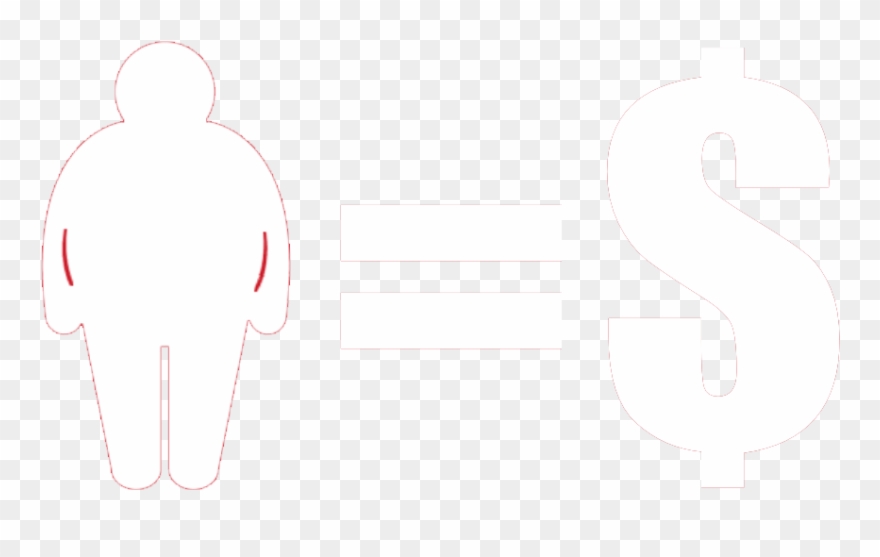 According To The Cdc, We Are Spending 75 Cents Of Every - Obesity Money Clipart