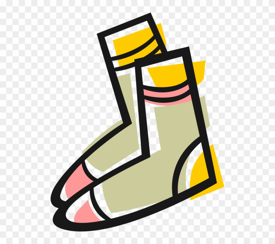 Vector Illustration Of Sock Clothing Apparel Item Worn Clipart