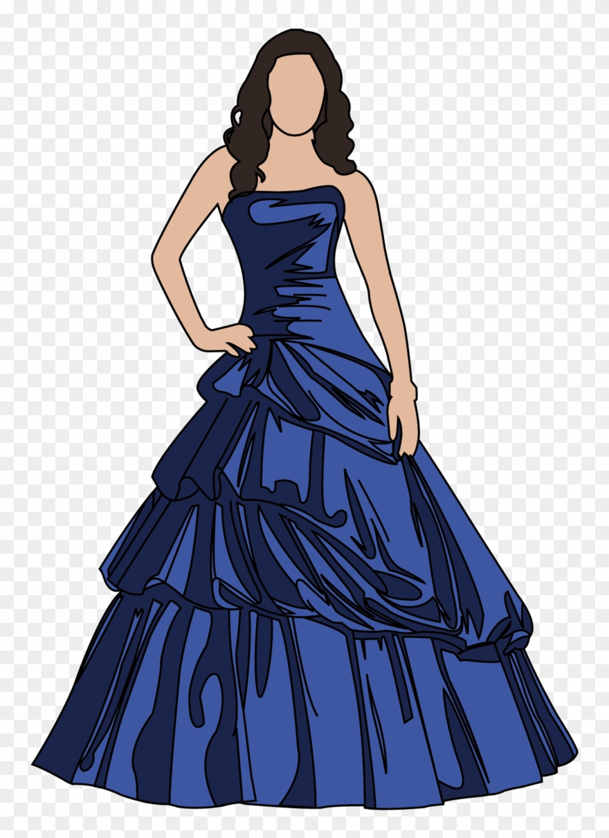 Blue Dress Clipart Prom Dress - Prom Dress Clipart - Png Download