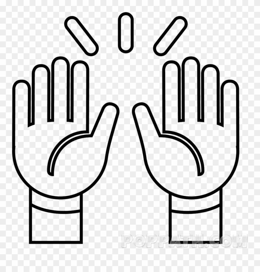 Erase Any Guidelines And Beginning Coloring The Hands - Drawing Clipart