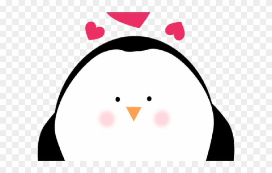 Hearts Clipart Penguin - Clip Art - Png Download