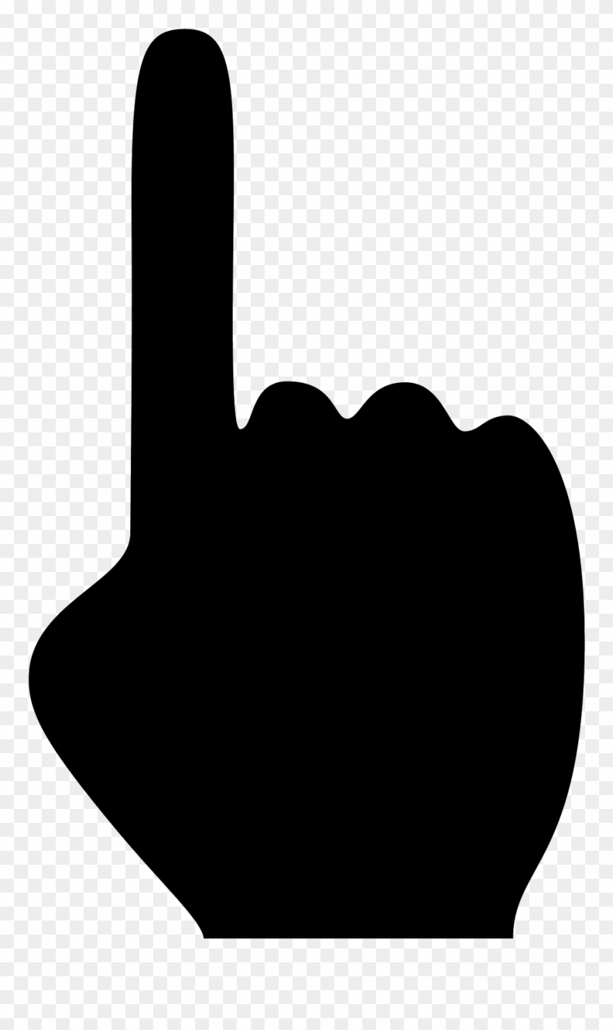 Color Clipart Hand Palm - One Finger Icon - Png Download