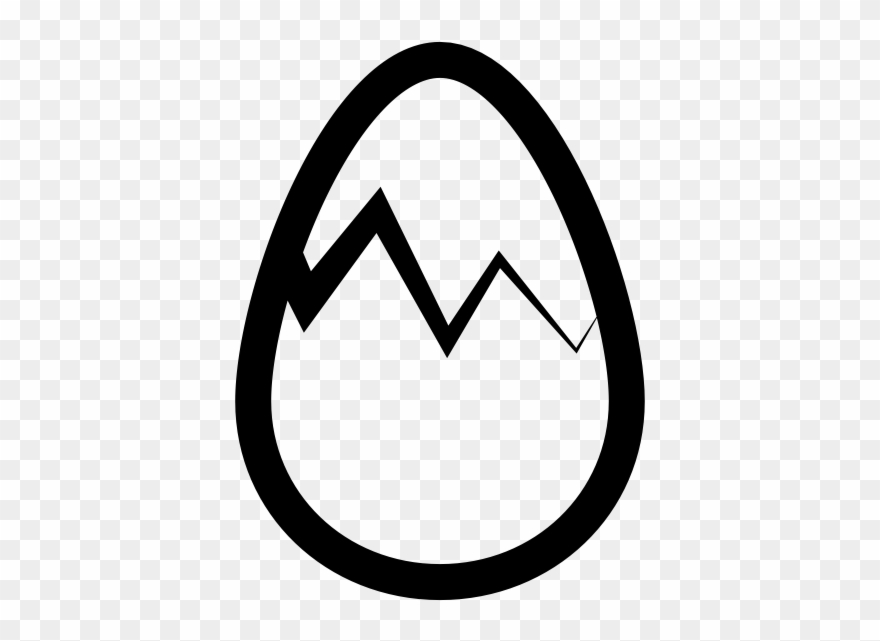 Cracked Egg Rubber Stamp - Rubber Stamping Clipart