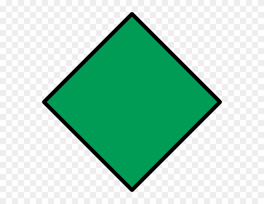 Green Diamond Clip Art At Clker Com Vector Clip Art - Compressed Gas Symbol - Png Download