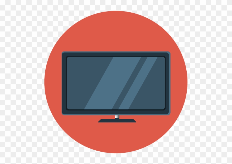 Led / Lcd Tv - Tv Vector Icon Png Clipart