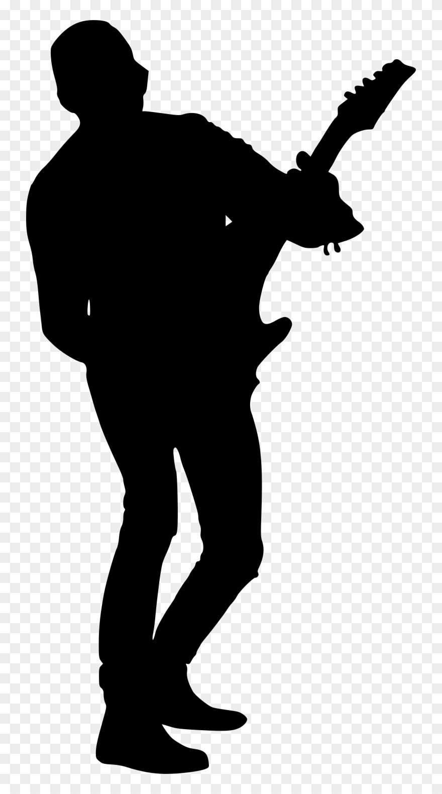 Electric Silhouette - Guitar Player Silhouettes Free Clipart