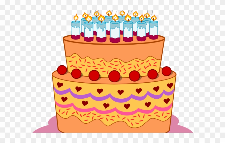 Sponge Cake Clipart Desert - Tillykke Med Fødselsdagen Kort - Png Download