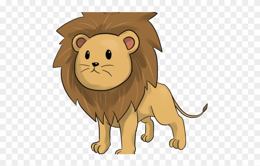Mountain Lion Clipart Friend - Cute Lion Animated Baby - Png Download