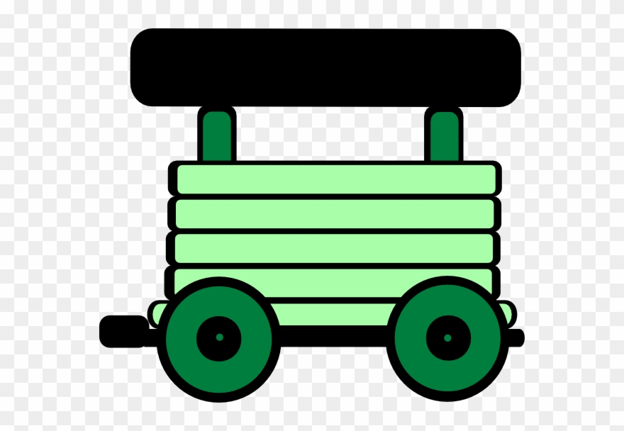 Loco Train Carriage Green Clip Art At Clker - Train Carriage Clipart - Png Download