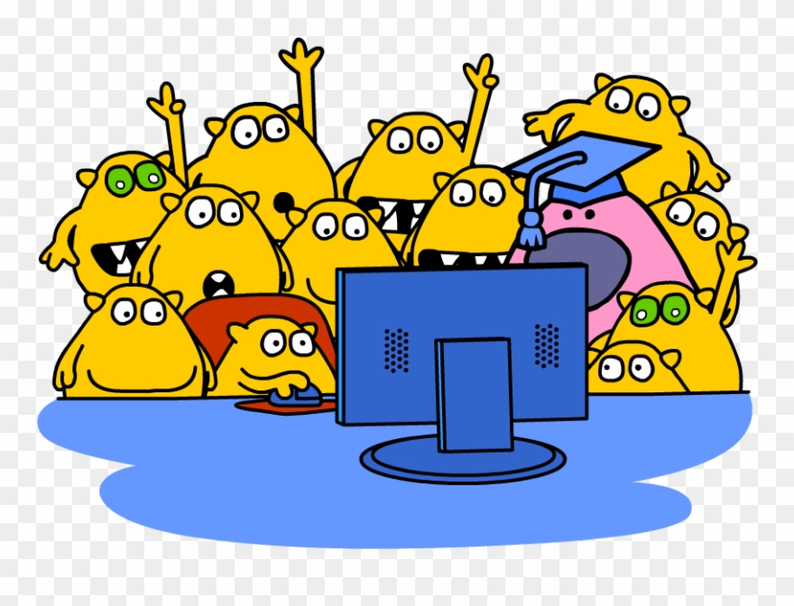 Children In The Classroom Playing On The Computer - Busythings Cat And Dog Clipart