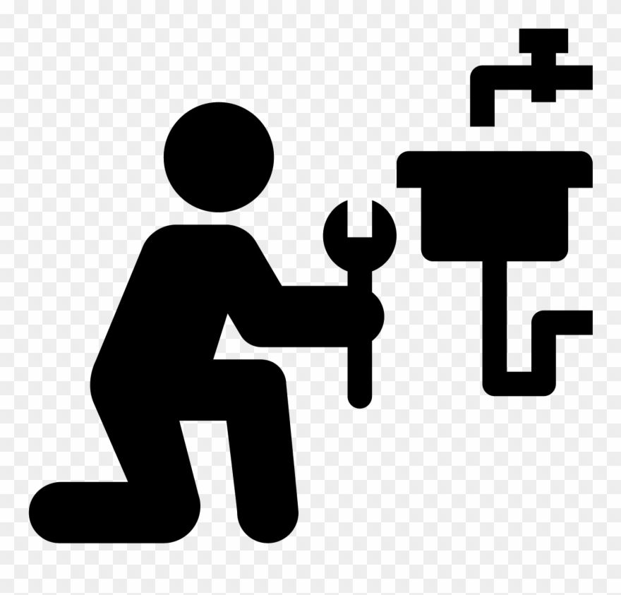 Plumbing Pipe Vector - Plumber Black And White Clipart