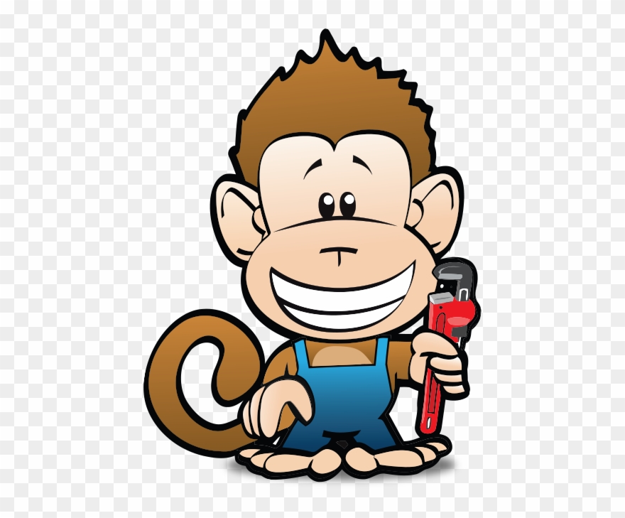 Learn More About Us Monkey Wrench Plumbing Logo - Plumber Monkey Cartoon Clipart