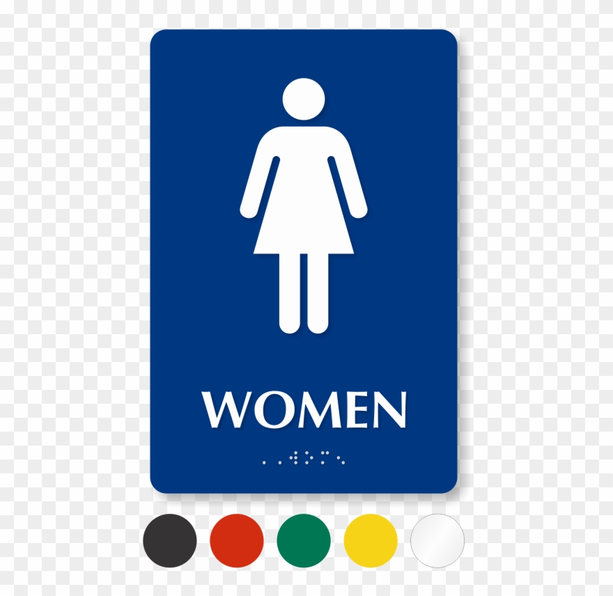 Women Pictogram Braille Restroom Sign - Restroom Signs Clipart