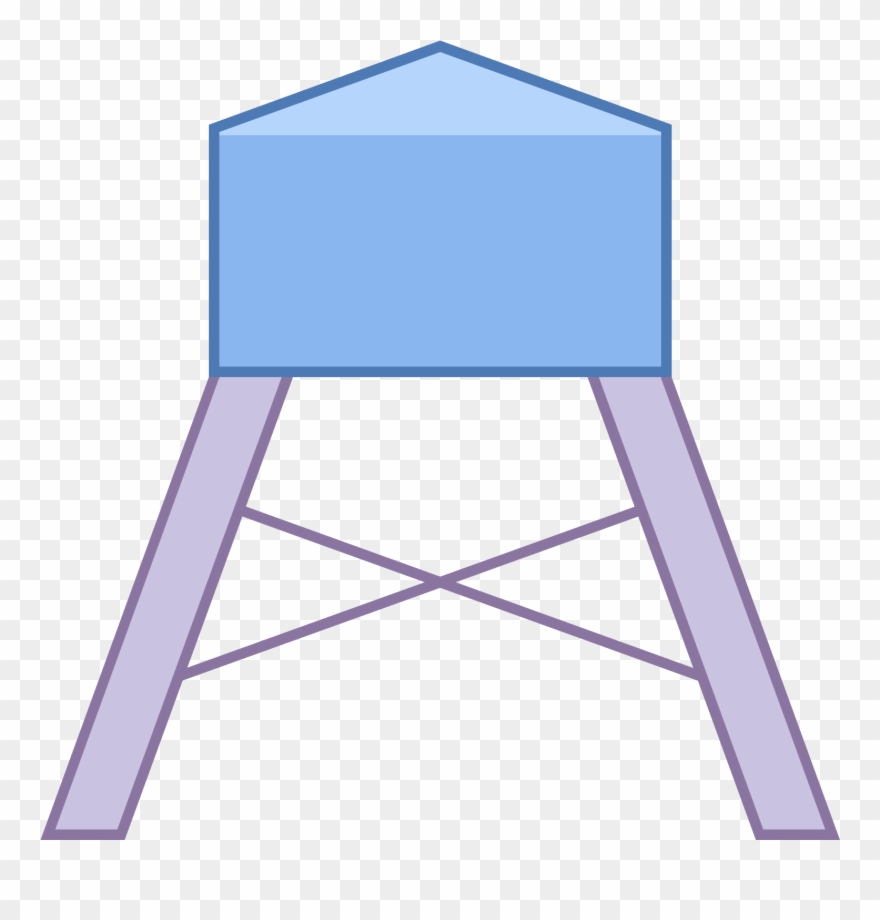 This Is A Drawing Of A Water Tower With A Big Clipart