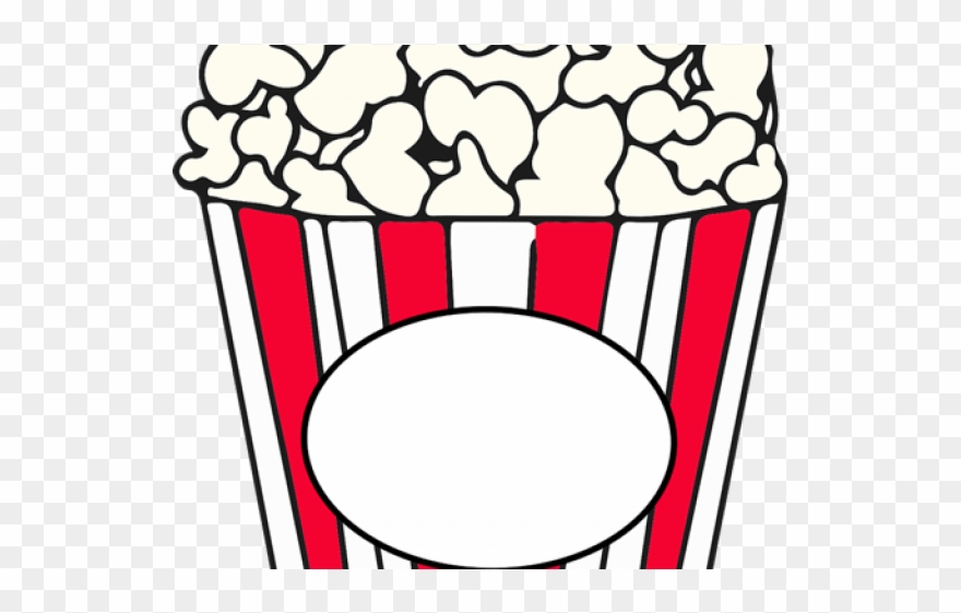 Popcorn Clipart Basket - Clip Art Of Pop Corn Black And White - Png Download
