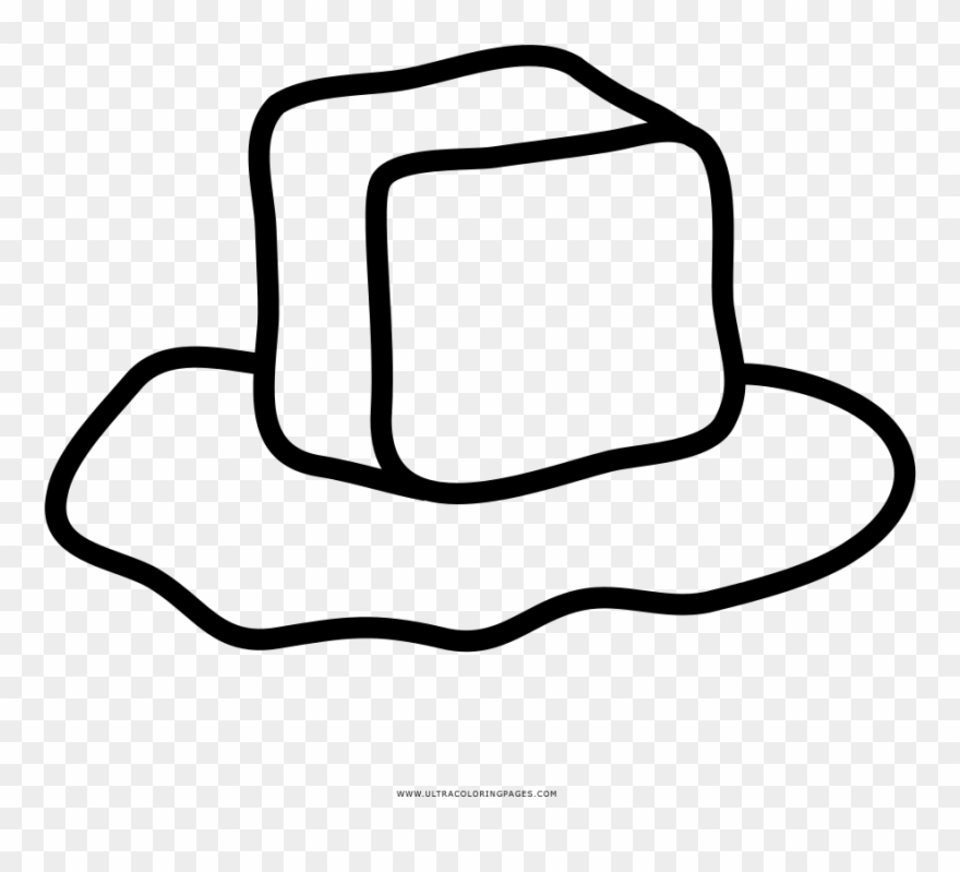 Melting Ice Cube Coloring Page - Cubos De Hielo Para Dibujar Clipart
