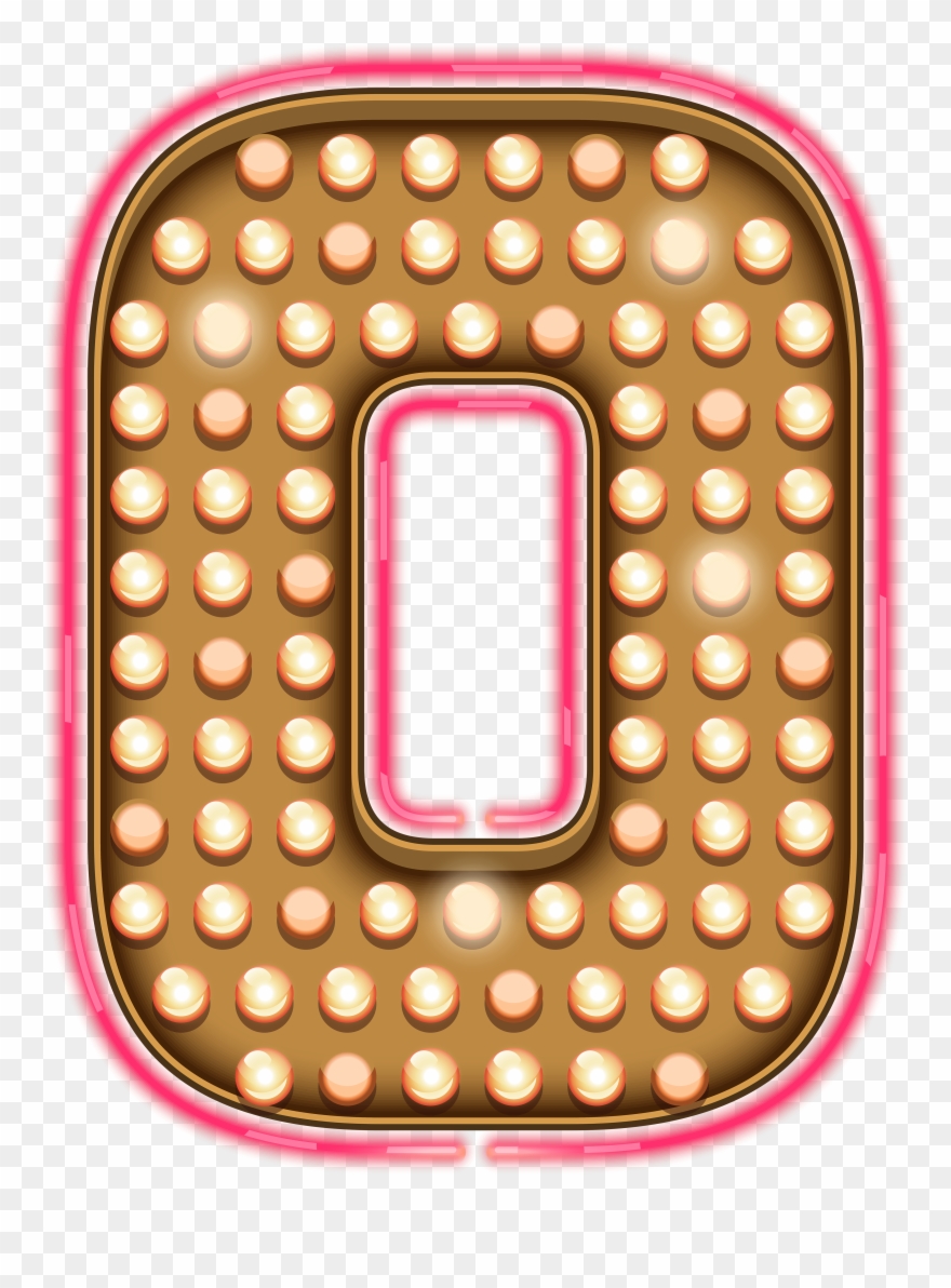 Numeros 4 En Neon Png Clipart