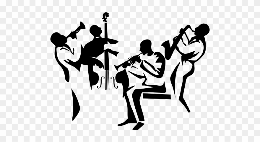 Music Silhouette, Music Wall, Jazz Poster, Jazz Band, - New Orleans Jazz Clip Art - Png Download