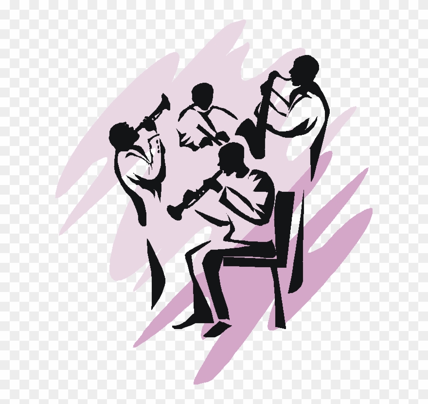 Jazz Band Music It's Within Us - Wall Decal Clipart