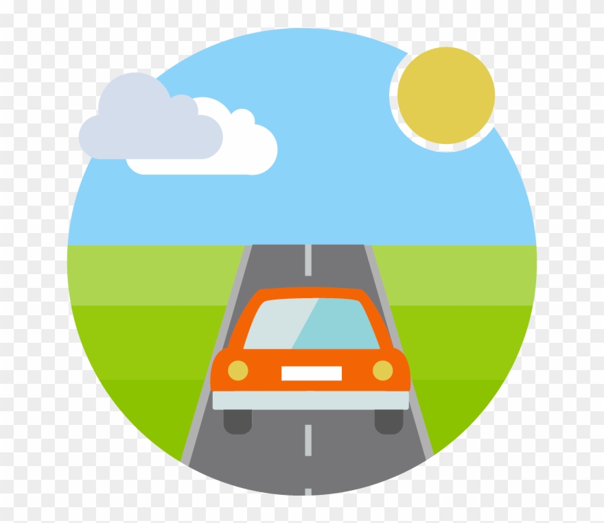 By Car - City Car Clipart