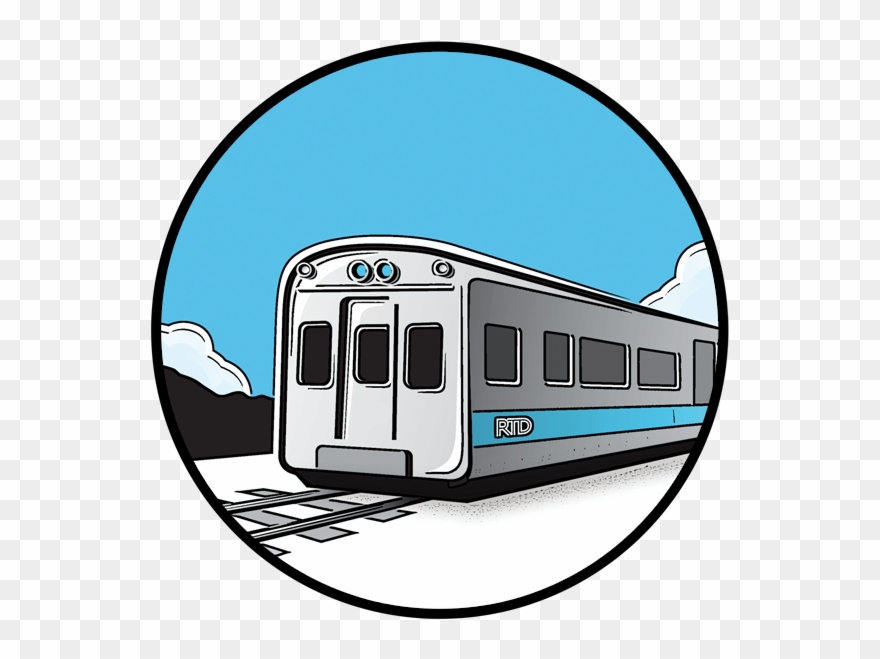 Railroad Clipart Train Ride - Rtd A Line Denver - Png Download