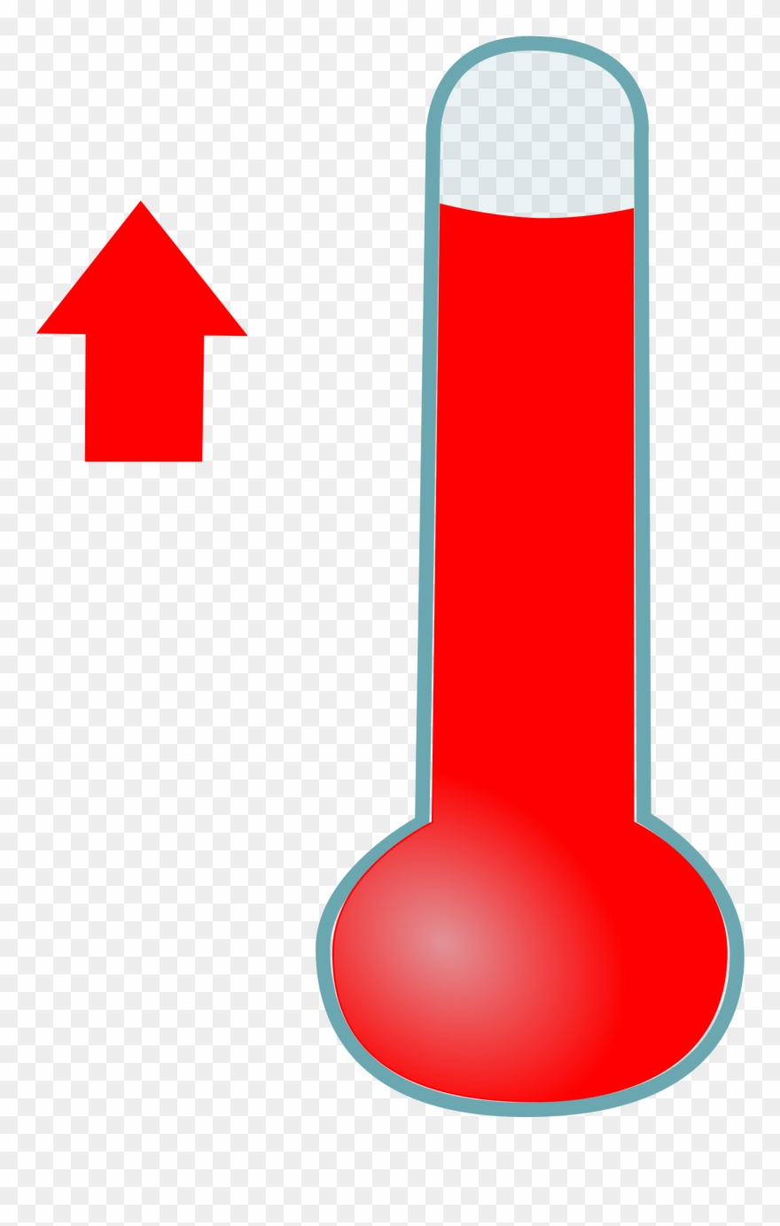 Clipart Thermometer Freezing Point - Temperature Up - Png Download