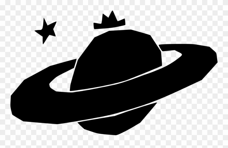 Planet 90 Cowboy Hat Planetarium Silhouette - Silhouette Planet Clipart - Png Download