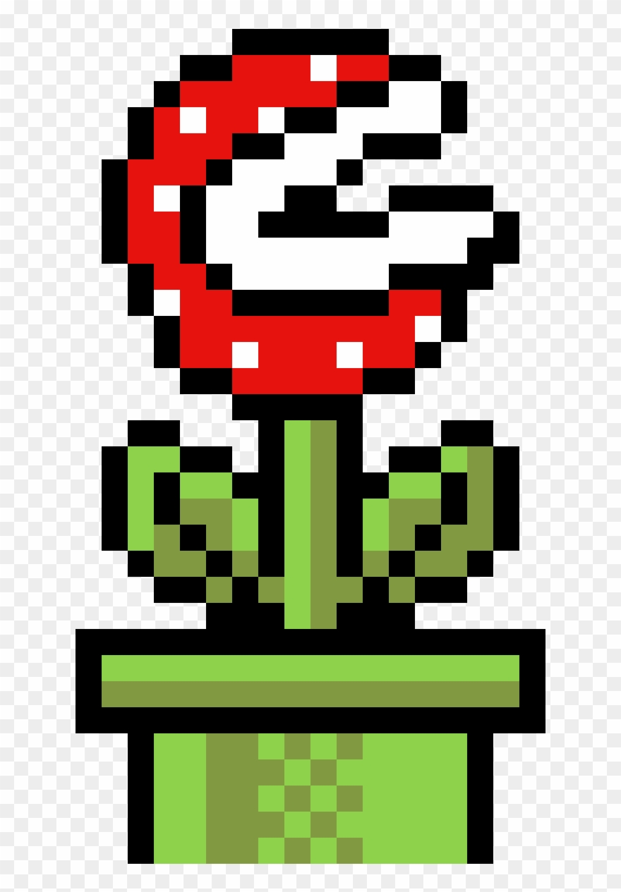 Mario Venus Fly Trap - Mario Piranha Plant Pixel Art Clipart