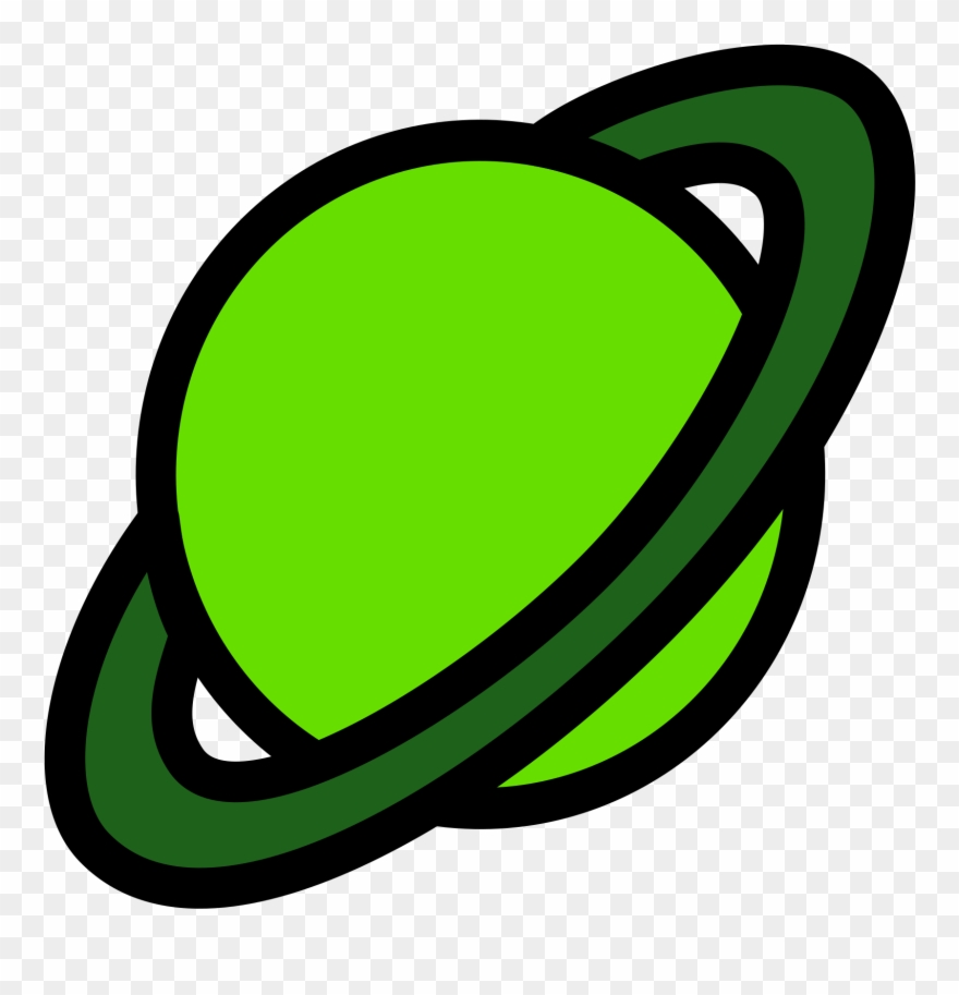 Banner Black And White Stock Planet With Rings Green - Planet With Ring Clipart Png Transparent Png