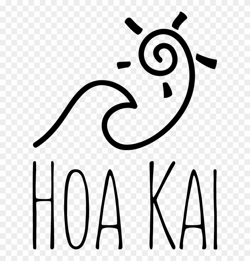 Hoa Kai Surf - Line Art Clipart