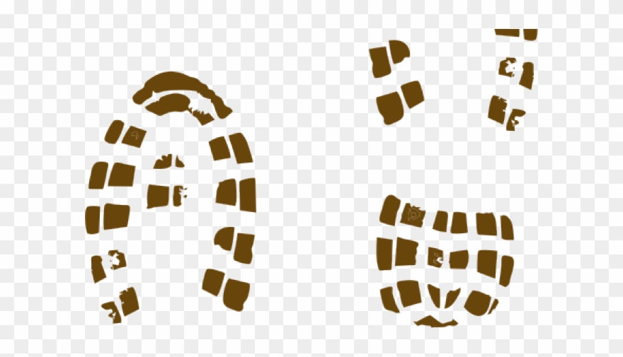 Evening Clipart Night Hike - Boot Prints Clip Art - Png Download