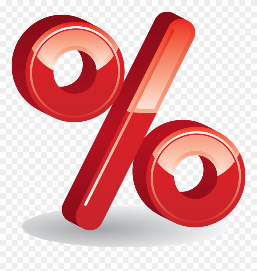 The Investor That Cements The Concept Of Percentage - Transparent Red Percent Clipart
