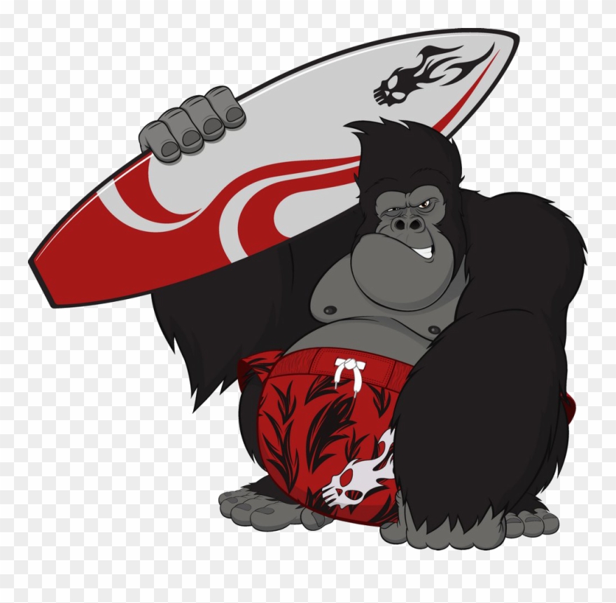 Graphic Library Ape Clipart King Kong - King Kong Gorilla Cartoon - Png Download