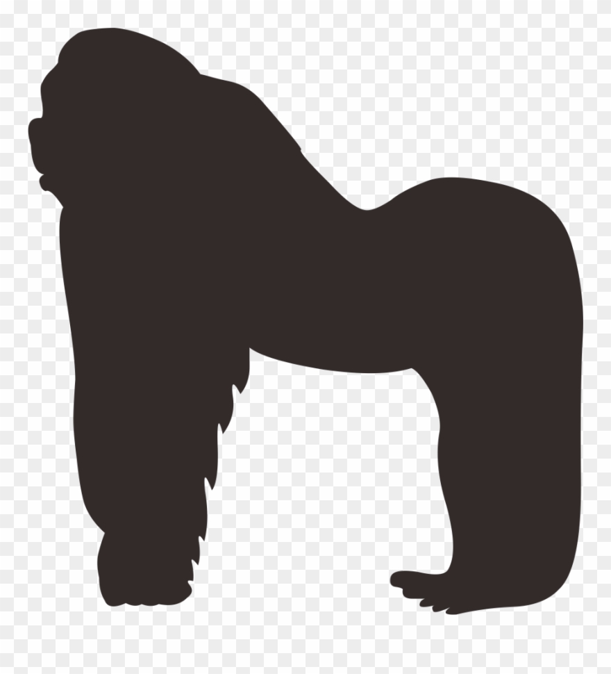 Gorilla Orangutan Silhouette - Gorilla Clipart