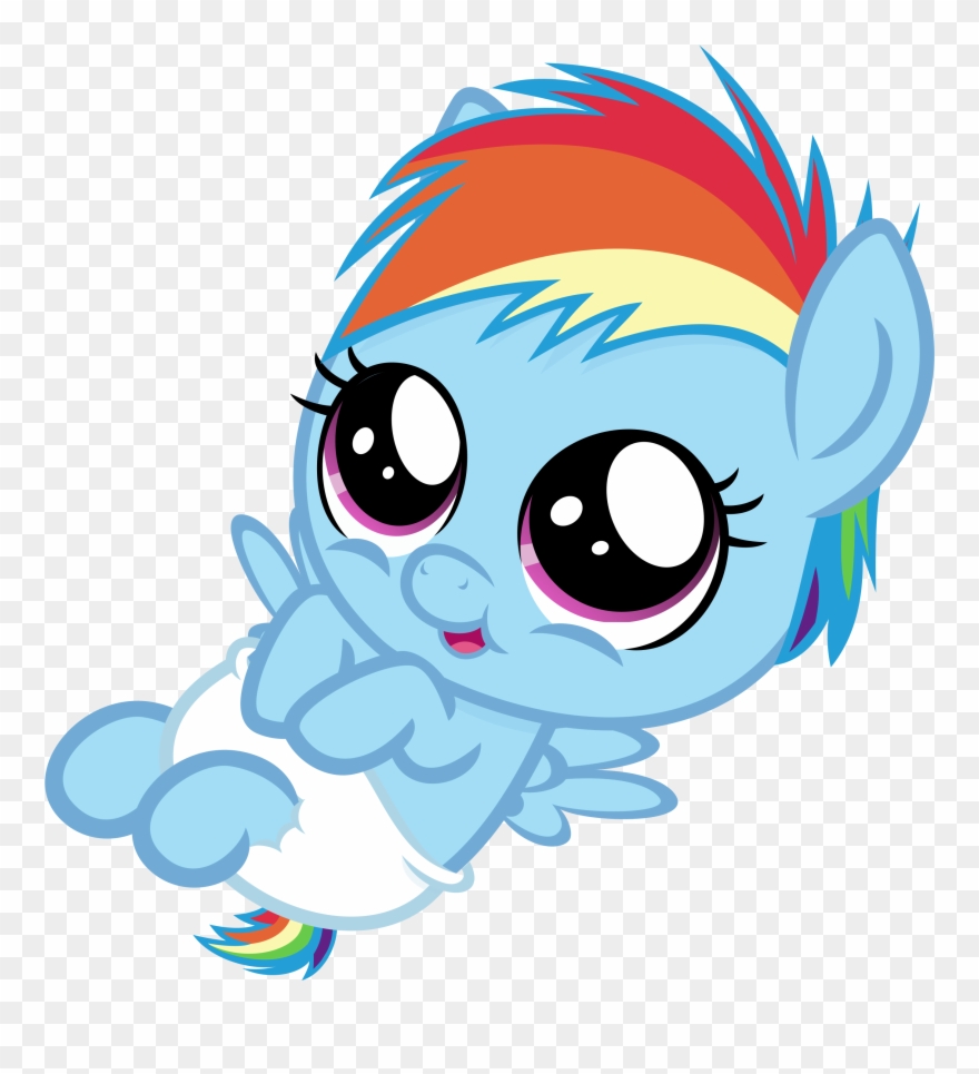 Yoshi Clipart Dashie - Rainbow Dash Bebe - Png Download