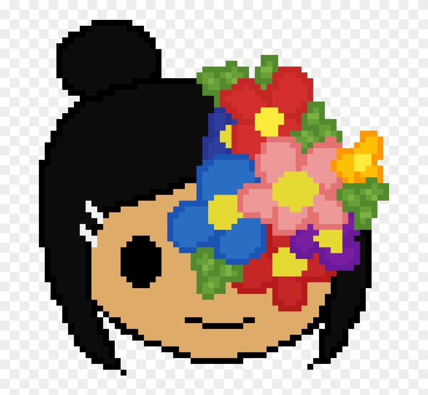 Flower Girl - Pixel Faces Clipart