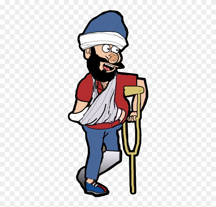 Clip Art Patient Pesakit - Broken Leg Cartoon Png Transparent Png