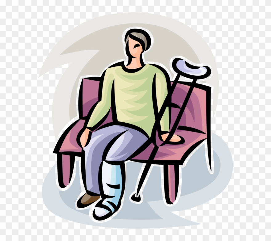 Accident Patient With Broken - Sitting Clipart