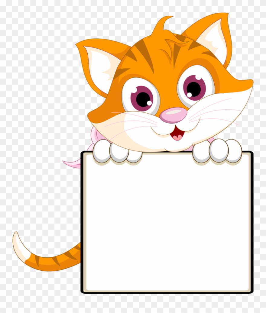 Kitty Cat Clip Art - Cat Borders And Frames - Png Download