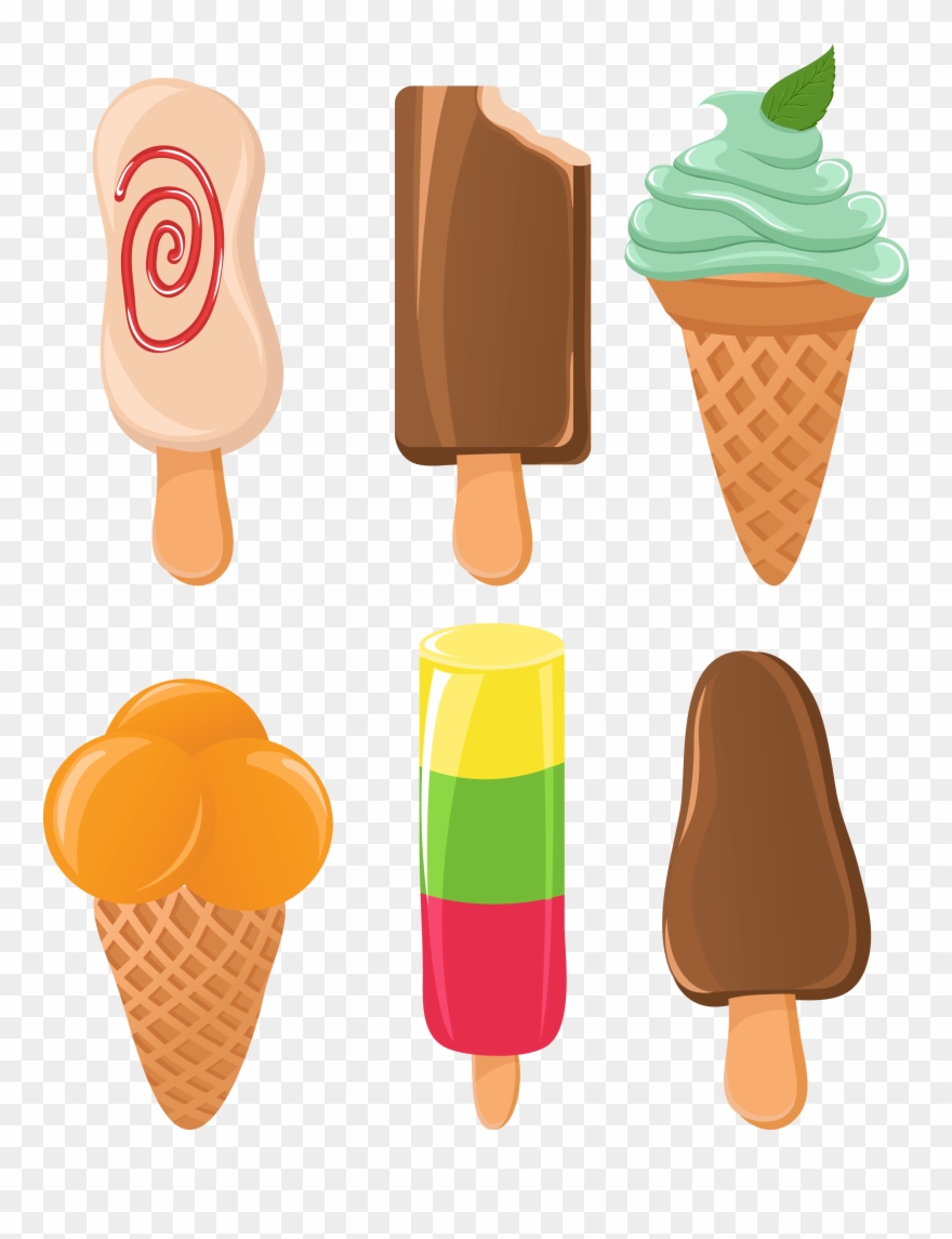 Ice Cream Vector Ice Cream Template, Ice Cream Clipart, - Ice Cream Vector - Png Download